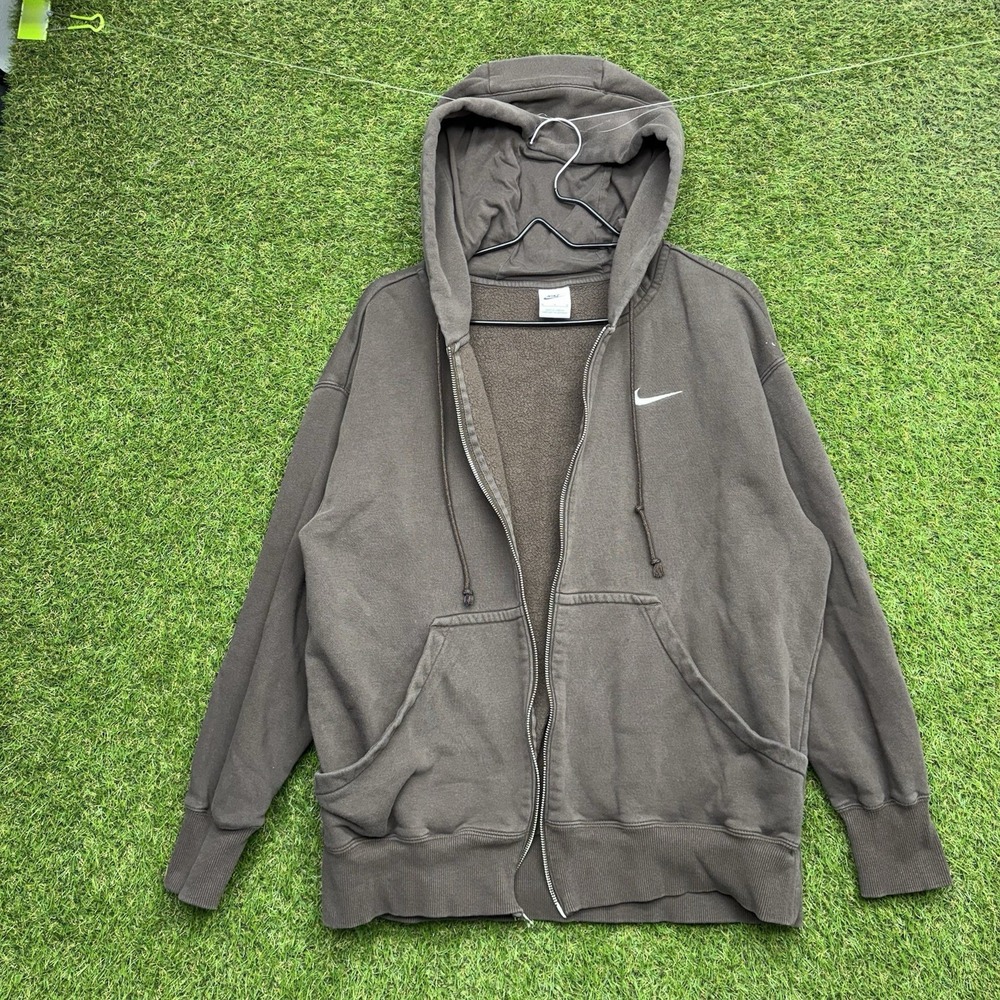 Nike Hoodie Mens Medium Club Fleece Sweatshirt Sports Full Zip Up y2k Sports
